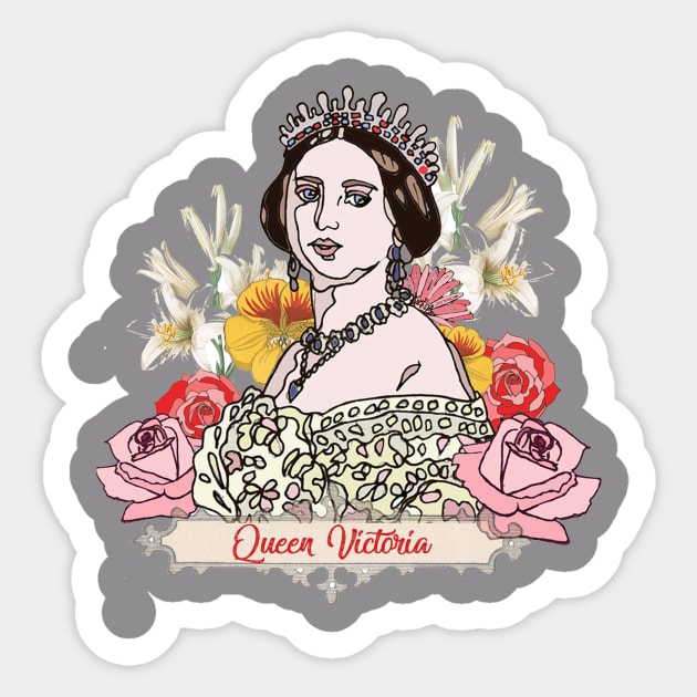 Queen Victoria Sticker by White B Gifts